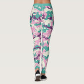 Spaß, lila, türkis, rosa Tarnung Leggings (Rückseite)