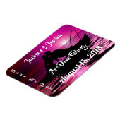Spaß Lila Twilight Fischen Save the Date Magnet (Linke Seite)