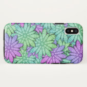 Spaß Lila und grüne Blume Case-Mate iPhone Hülle (Rückseite (Horizontal))