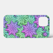 Spaß Lila und grüne Blume Case-Mate iPhone Hülle (Rückseite (Horizontal))