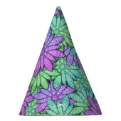 Spaß Lila und grüne Blume Partyhütchen (Rechts)