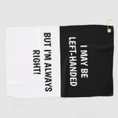 Spaß Links Menschen| SCHWARZ-WEISS Golfhandtuch (Horizontal)