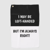Spaß Links Menschen| SCHWARZ-WEISS Golfhandtuch (Vorderseite)