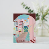 Spaß Lissabon Portugiesischer Winter Postkarte (Stehend Vorderseite)