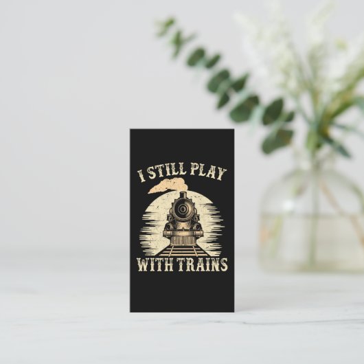 Spaß Lokomotivtrainotter Eisenbahn Visitenkarte (Stehend Vorderseite)