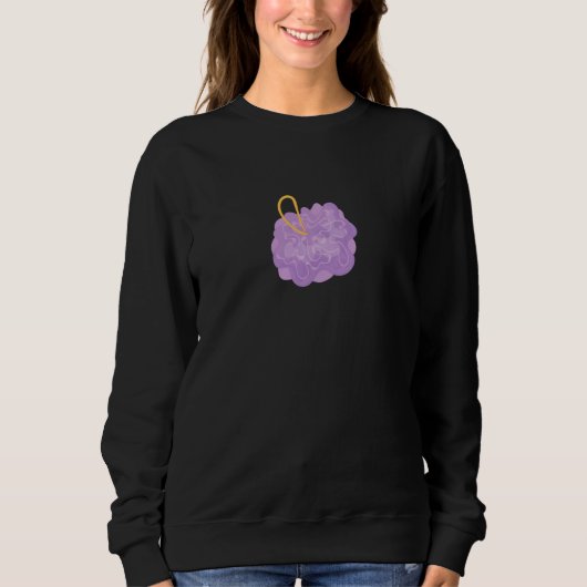 Spaß Loofah Bekleidung Lila Loofa Sweatshirt (Vorderseite)