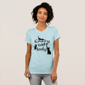 Spaß lustige und Cool spielende Katzen Crazy Cat L T-Shirt (Vorne ganz)