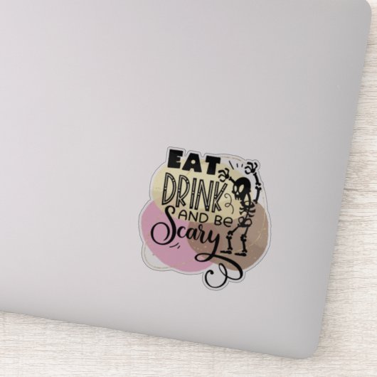 Spaß, lustiger Halloween-Zitat-Aufkleber Aufkleber (Detail)