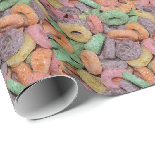 Spaß-lustiges Getreide-Nahrungsmittelmuster Geschenkpapier (Rolleneckpunkt)