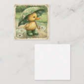 Spaß machen: Adorable Duck Rain Mitteilungskarte (Vorne/Hinten)