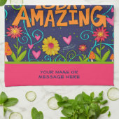 Spaß machen heute Phantastisches Zitat Blumenmassg Geschirrtuch (Gefaltet)