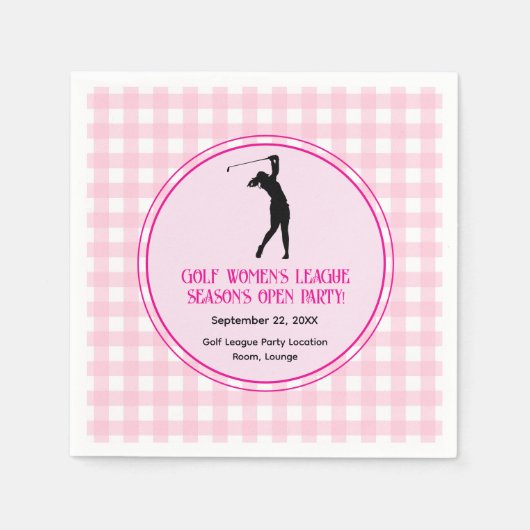 Spaß machen: Ladys Golf League Celebration Serviette (Vorderseite)