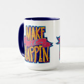 Spaß macht es möglich, Zitat-Inspirivity zu gesche Tasse (Vorderseite Links)