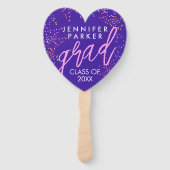 Spaß Mädchen Lila und rosa Graduate School Foto Fächer (Vorderseite)