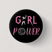 Spaß-Mädchen-PowerNetball Button (Vorderseite)
