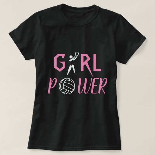Spaß-Mädchen-PowerNetball T-Shirt (Design vorne)