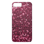 Spaß-magentaroter rosa Imitat-Glitzer-Schein-Druck Case-Mate iPhone Hülle (Rückseite)