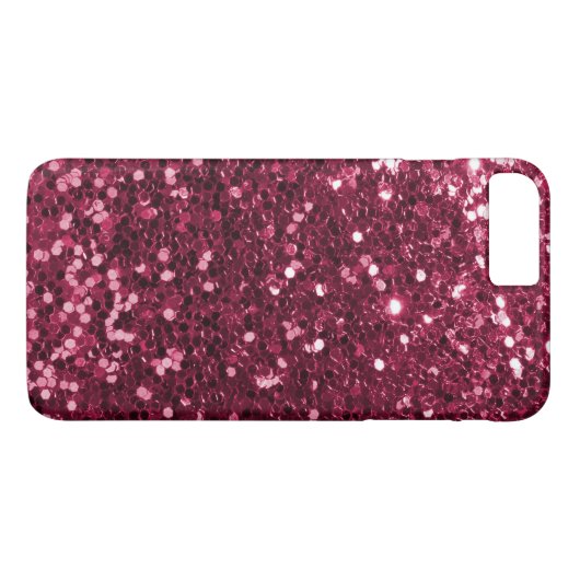 Spaß-magentaroter rosa Imitat-Glitzer-Schein-Druck Case-Mate iPhone Hülle (Rückseite (Horizontal))