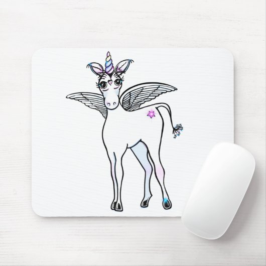 Spaß magisch Einhorn zeichnend Mousepad (Mit Mouse)