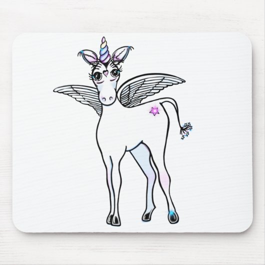 Spaß magisch Einhorn zeichnend Mousepad (Vorne)