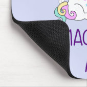 Spaß - Magischer AF. Einhorn, Regenbogen und Niedl Mousepad (Ecke)
