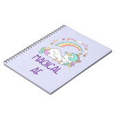 Spaß - magischer AF. Unicorn, Regenbogen u. Notizblock (Linke Seite)