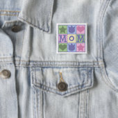 Spaß-Mama-Steppdecke quadriert quadratischen Knopf Button (Beispiel)
