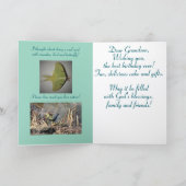 Spaß, Manatee, Vogel, Schmetterling, Grandson zum  Karte (Innenseite)