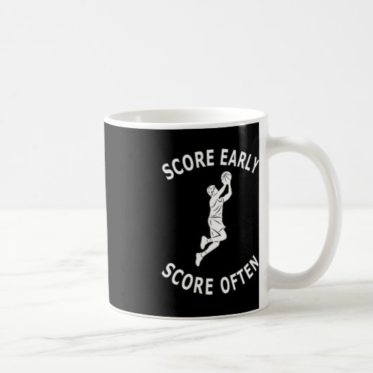 Spaß Männer Basketball Sprichwort Punktestand Kaffeetasse (Rechts)