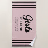 Spaß Matching Girls Weekend Reiseziel Strandtuch (Vorderseite)