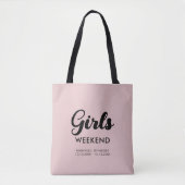 Spaß Matching Girls Weekend Reiseziel Tasche (Vorderseite)