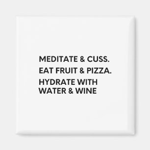 Spaß Meditation und Lance Shirt für Yoga und Pizza Magnet
