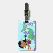 Spaß-Meerjungfrau-Gewohnheits-Gepäckanhänger Gepäckanhänger (Vorderseite vertikal)