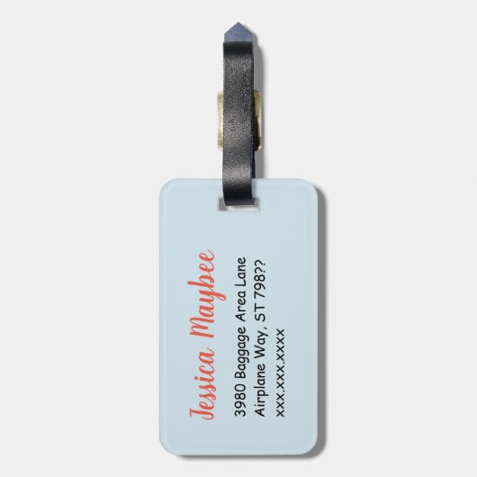 Spaß-Meerjungfrau-Gewohnheits-Gepäckanhänger Gepäckanhänger (Rückseite vertikal)