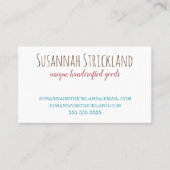 Spaß-Mehrfarbengarn für Häkelarbeit oder Strick Visitenkarte (Vorderseite)