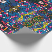 Spaß mehrfarbige Quadrate in psychedelischen Muste Geschenkpapier (Ecke)