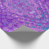 Spaß-mehrfarbiges psychedelisches lila Muster Geschenkpapier (Ecke)