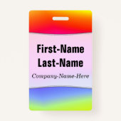 Spaß-mehrfarbiges Regenbogen Ähnliches Muster; Ausweis (Rückseite)