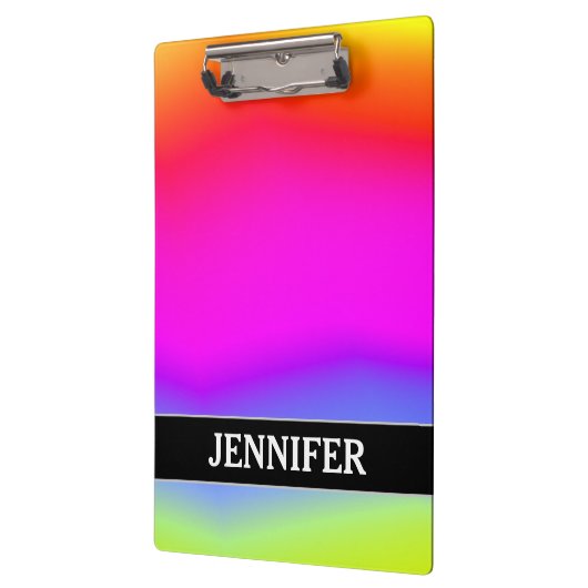 Spaß-mehrfarbiges Regenbogen Ähnliches Muster; Klemmbrett (Links)