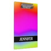 Spaß-mehrfarbiges Regenbogen Ähnliches Muster; Klemmbrett (Rechts)