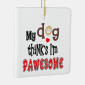 Spaß Mein Hund glaubt, ich bin ein unglaublicher F Keramikornament (Rechts)