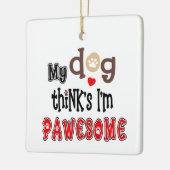 Spaß Mein Hund glaubt, ich bin ein unglaublicher F Keramikornament (Links)