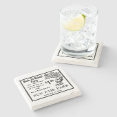 Spaß-Messe-Park-Anzeige 1 Steinuntersetzer (Seitenansicht)