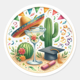 Spaß mexikanisch-vermeintlich Fiesta Grad Runder Aufkleber