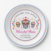 Spaß mexikanische Fiesta Calavera Sugar Skull Gebu Pappteller (Vorderseite)