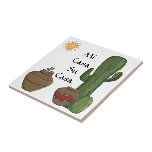 Spaß-MI-Casa-SU-Casa-Willkommens-spanischer Gruß Fliese (Seite)