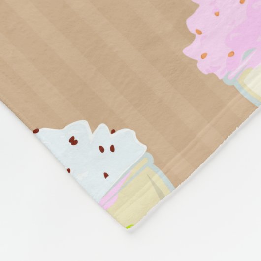 Spaß-Milchshake-Entwurf Fleecedecke (Ecke)