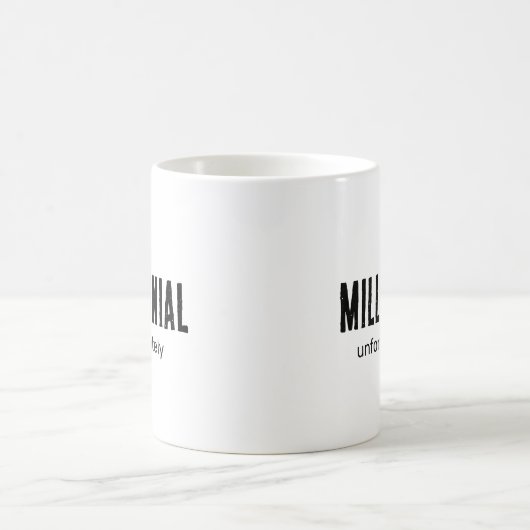 Spaß Millennial Kaffeetasse (Mittel)