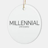 Spaß Millennial Keramikornament (Links)