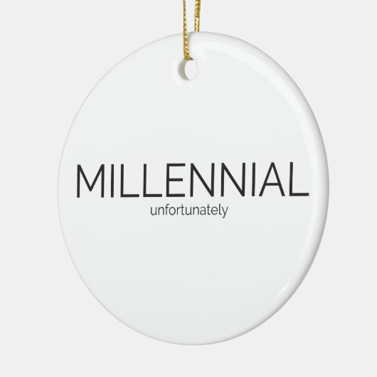 Spaß Millennial Keramikornament (Links)